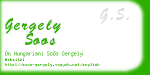 gergely soos business card