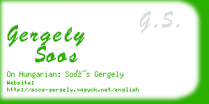 gergely soos business card
